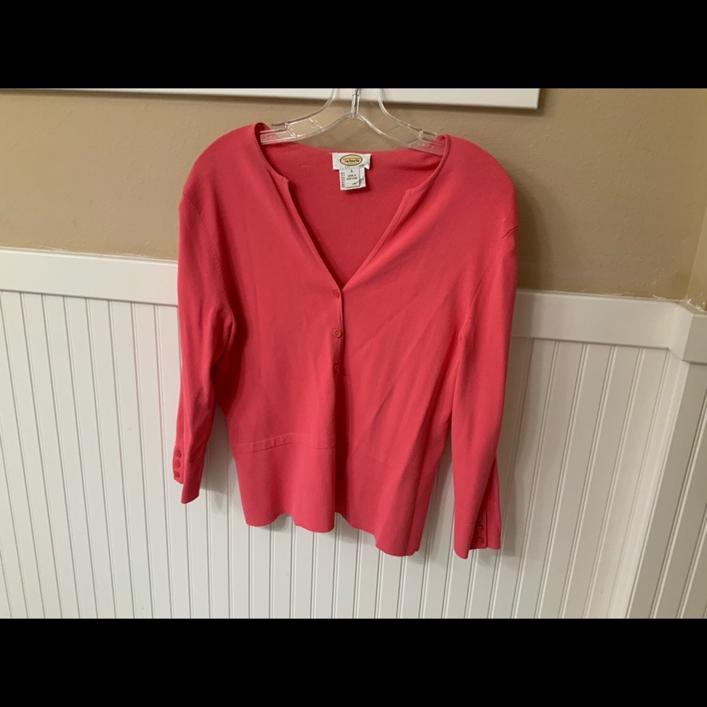 Talbots cardigan, Button sleeve L